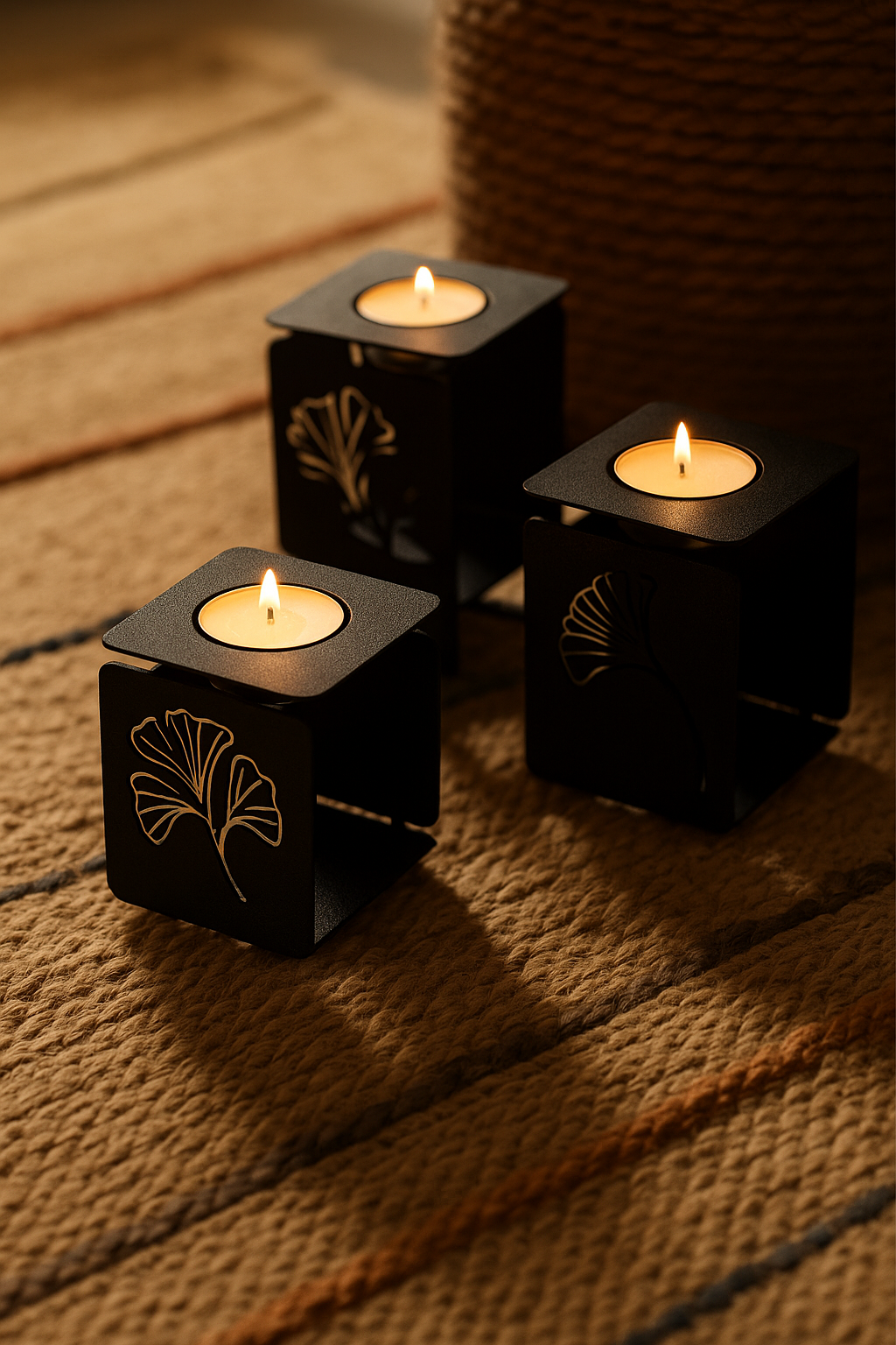 "GlowFrame" – حامل شمع حديدي